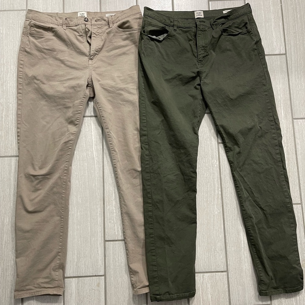 Flint & Tinder 365 Tapered Fit Khaki Pant 36x34 Lot of 2